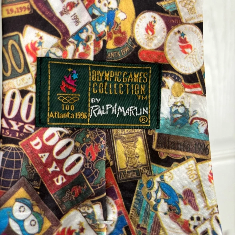 Lot of 2 VTG‎ 1996 Atlanta Olympic Games Collection Ties by Ralph Marlin